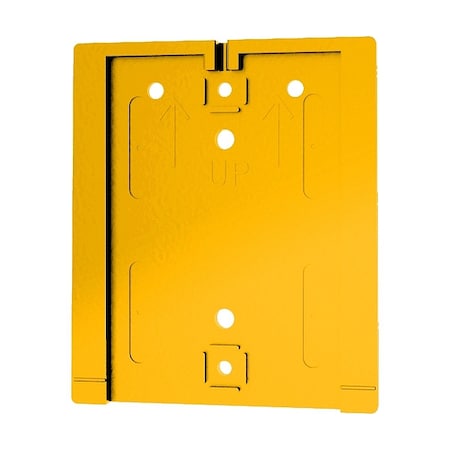 Retracta-Belt Wall Mount Plate, Polycarbonate, 3 3/4 in Height, 1 lb, Yellow WP412F-YW