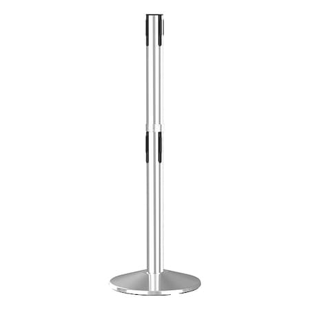 Retracta-Belt Belt Barrier Receiver Post, Silver, SS 330DSS-RCV