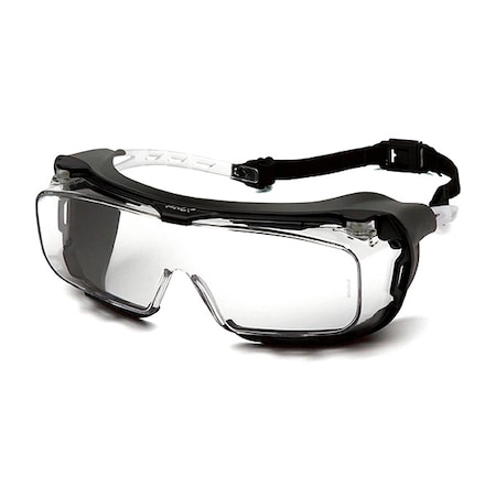 PYRAMEX Safety Glasses, Clear Polycarbonate Lens, Anti-Fog, Scratch-Resistant S9910STMRG