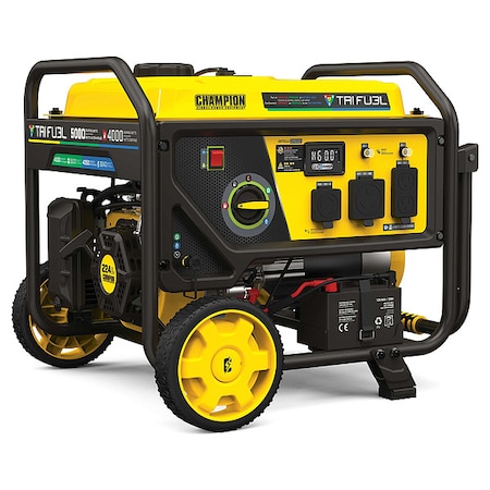 Champion Power Equipment Portable Generator, Gasoline/Natural Gas/Propane, Electric, Recoil Start, 120V AC 201223