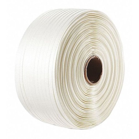 TEKNIKA STRAPPING SYSTEMS Strapping Poly Woven Cord, 3/4", 1640ft TSS.CW34.1830