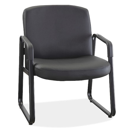 Lorell Guest Chair, 26-1/2 in W 27.3" L 35" H, Leather Seat LLR84587