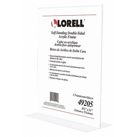 Lorell Double-Sided Acrylic Frame, Double-Sided LLR49205