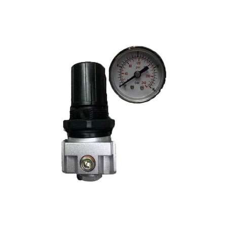 Powermate High Flow Regulator, w/Gauge, 1/4" P019-0311SP