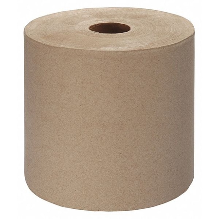 Genuine Joe Premiere Hardwound Paper Towels, 1 Ply, Continuous Roll Sheets, 1000 ft, Kraft, 6 PK GJO22800