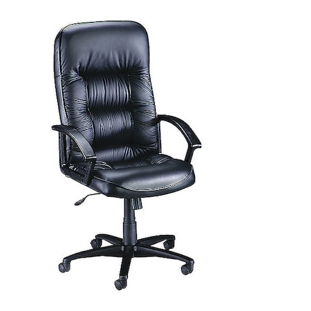 Lorell Executive High-Back Leather Chair, Black LLR60116