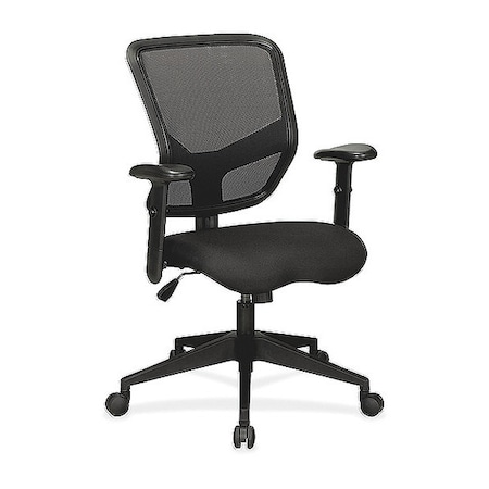 Lorell Executive Mesh Mid-Back Chair, Black Back LLR84565