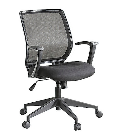 Lorell Executive Mid-Back Work Chair, Black Seat LLR84868
