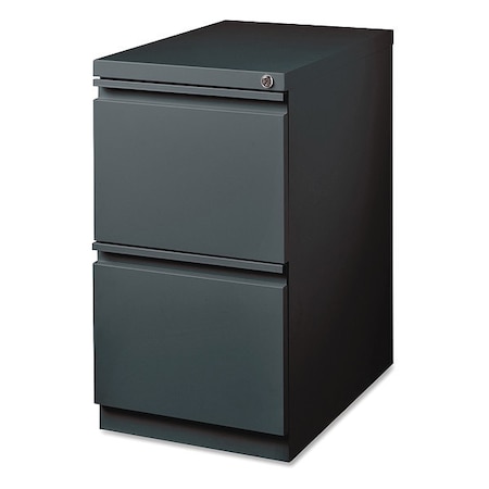 Lorell 15" W 2 Drawer Ff Mobile Pedestal FileLetter20", Charcoal, Letter LLR66910