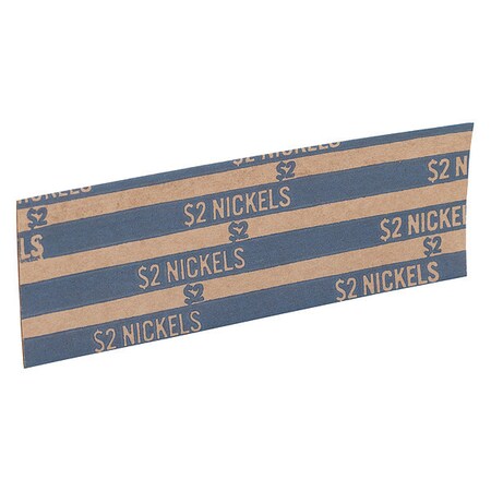 Sparco Flat Coin Wrappers, Kraft, Blue, PK1000 SPRTCW05