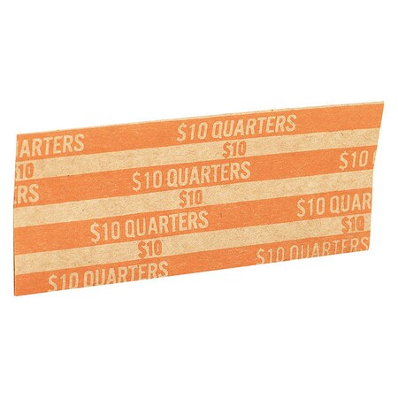 Sparco Flat Coin Wrappers, Kraft, Orange, PK1000 SPRTCW25