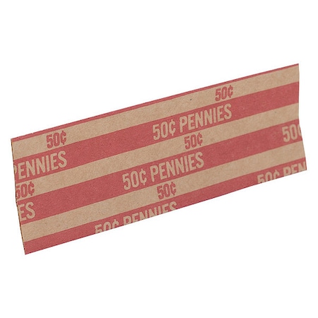 Sparco Flat Coin WrappersKraftRed, PK1000 SPRTCW01