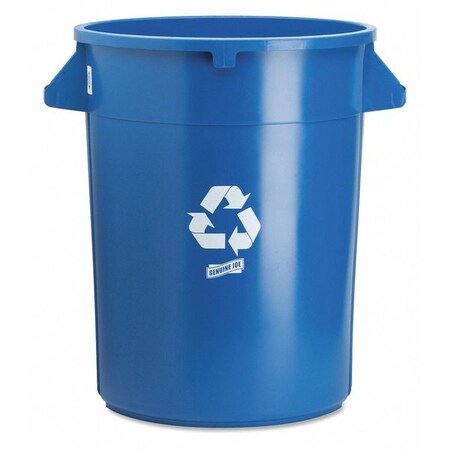 Genuine Joe Trash Can, Blue, Plastic GJO60464
