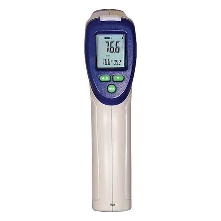 Digi-Sense Infrared Thermometer, Adjustable 0.10 to 1.00, -31 Degrees  to 1,472 Degrees F F, Backlit LCD 20250-06