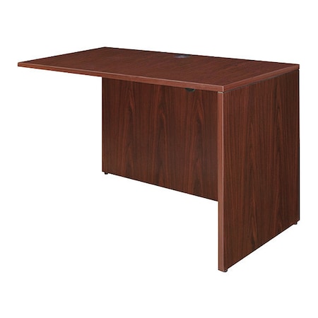 Lorell Desk Shell Return Shell, 23.6" D X 29-1/2" H, 35.6" W X 3mm PVC (Edge), Mahogany LLR69389