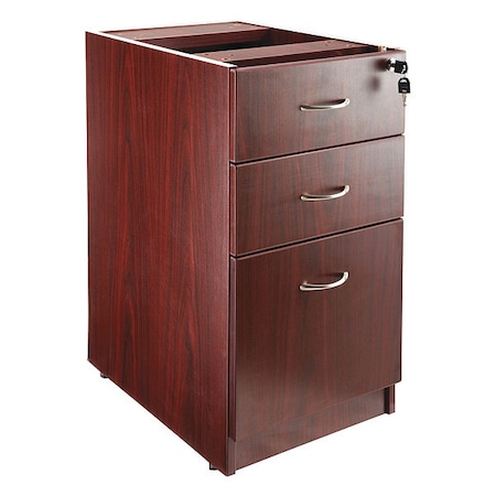 Lorell Pedestal Desk Lorell Contemporary Furniture, Laminate, 28-1/2" H, 15.5" W X LLR69603
