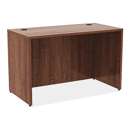 Lorell Desk, 24" D X 29-1/2" H, 48" W X 3mm PVC (Edge), Metal, Walnut LLR34390