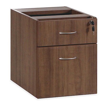 Lorell Pedestal Desk Hanging Pedestal, 15.5" D X 18.9" H, 15.5" W X PVC (Edge), Steel (Slide), Walnut LLR69987