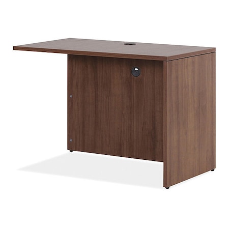 Lorell Desk Shell Return Shell, 23.6" D X 29-1/2" H, 47.3" W X 3mm PVC (Edge), Walnut LLR69979