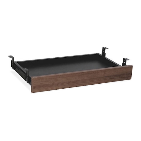 Lorell Universal Center Drawer, 15.1" D X 3.6" H, 25.6" W X MFC, PVC, Steel, Walnut LLR69993