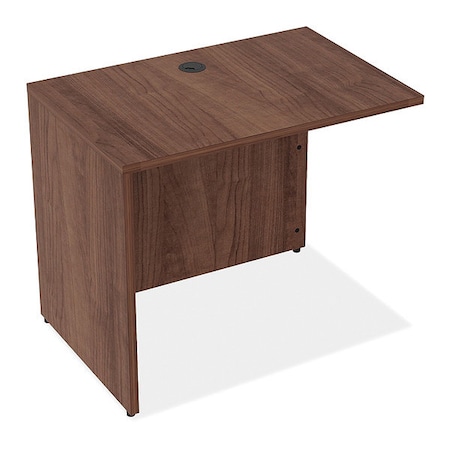 Lorell Desk Return Return, 24" D X 29-1/2" H, 35" W X 3mm PVC (Edge), Metal, Walnut LLR34400