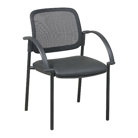 Lorell Guest Chair, 24 in W 23-1/2" L 32.8" H, Waterfall, Leather Seat LLR60462