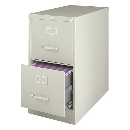 Lorell 15" W 2 Drawer Lorell Metal Vertical File, Putty LLR60655
