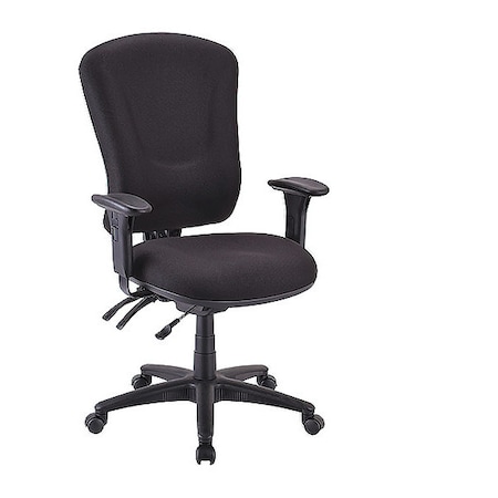 Lorell Fabric Task Chair, 18.70", Adjustable Arms, Black LLR66153