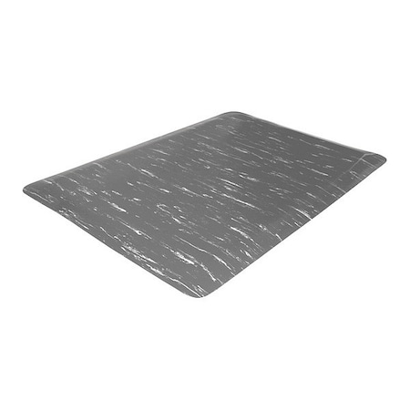 Genuine Joe Antifatigue Mat, 24" L x 36" W, 1/2" Thickness, Marble, Gray GJO71210