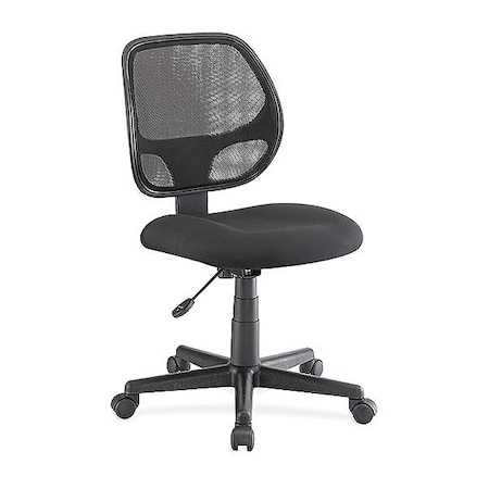 Lorell Fabric Task Chair, 17-1/2" to 21-3/4", Black LLR82095