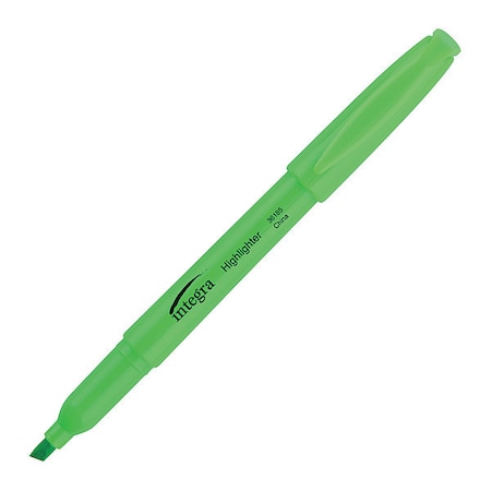 Integra Pen Style Fluor Highlighters, Grn, PK12 ITA36185