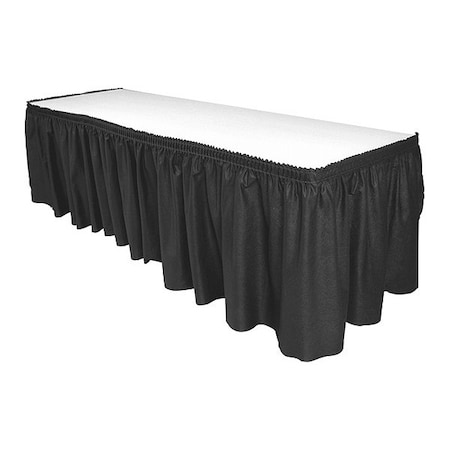 Genuine Joe Nonwoven Table Skirts, Polyester, Black GJO11916