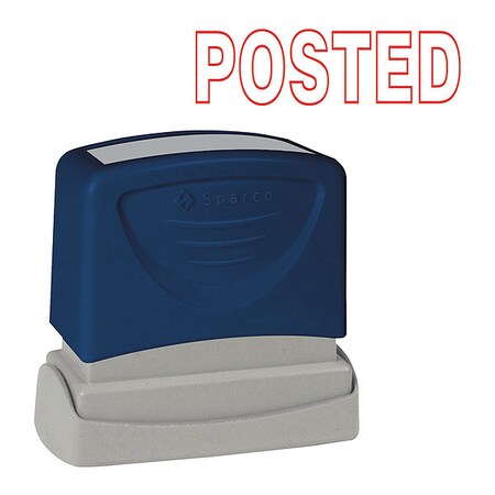 Sparco Posted Red Title Stamp, Message Stamp SPR60024