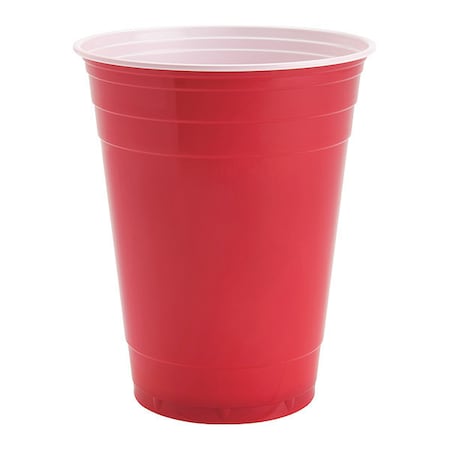 Genuine Joe Plastic Party Cups16OzRed, PK50 GJO11251