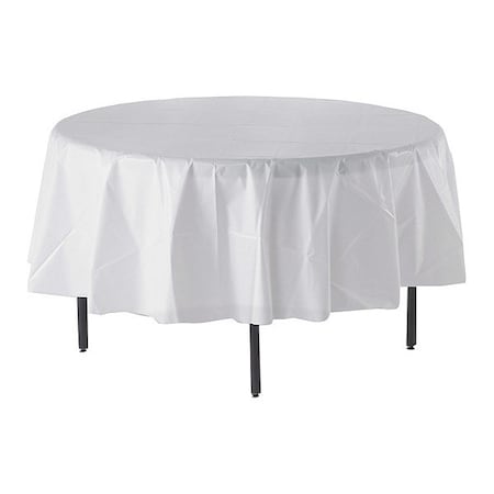Genuine Joe Plastic Round Tablecovers, PK6 GJO10330