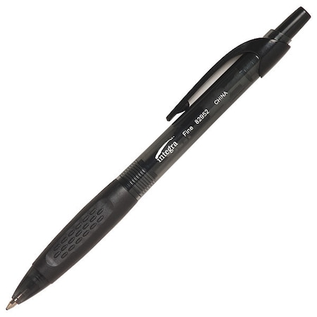 Integra Rtrctbl Ballpoint PensBlack, PK12 ITA82952