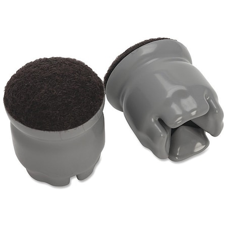 Lorell Slip-On Floor Savers, Gry Vyl, 1.5", PK8 LLR49318