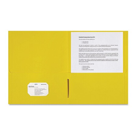 Sparco Leatherette Portfolio, 2 Pckt, Yel5, PK25 SPR78550