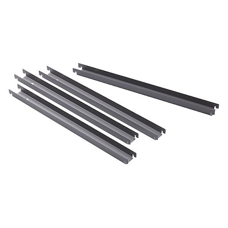 Lorell Lateral File Front-To-Back Rail Kit, PK4, Black, Letter/Legal LLR60565