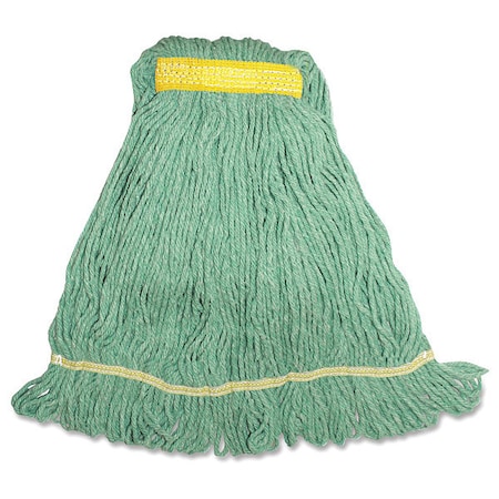 Genuine Joe Small Mop Head, Green, Blended, PK12, GJOSGR1BCT GJOSGR1BCT