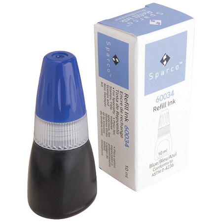 Sparco Stamp Refill Inks, Blue Ink, 0.34 Fl Oz SPR60034