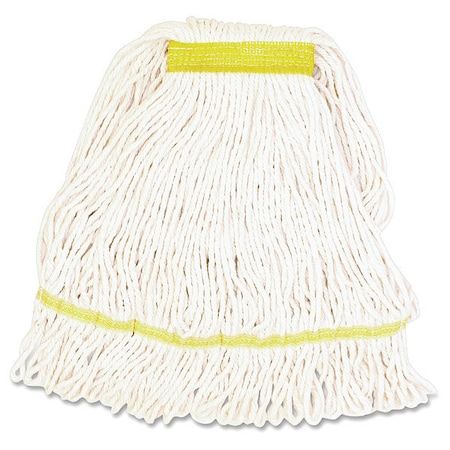 Genuine Joe Small Mop Head, White, Blended, PK12 GJOSWH1BCT