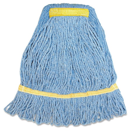 Genuine Joe Small Mop Head, Blue, Blended GJOSBL1BEA