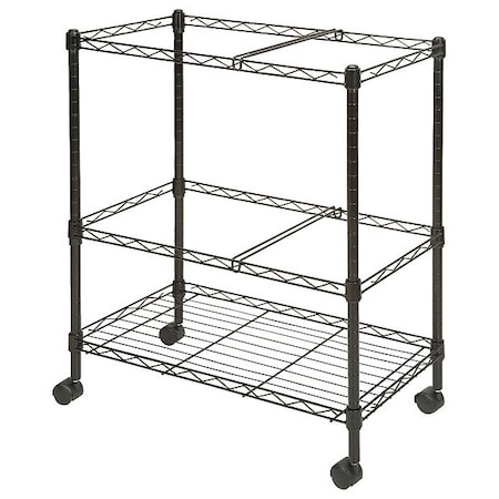 Lorell Two-Tier Mobile Wire File Cart, 4 Casters LLR45650