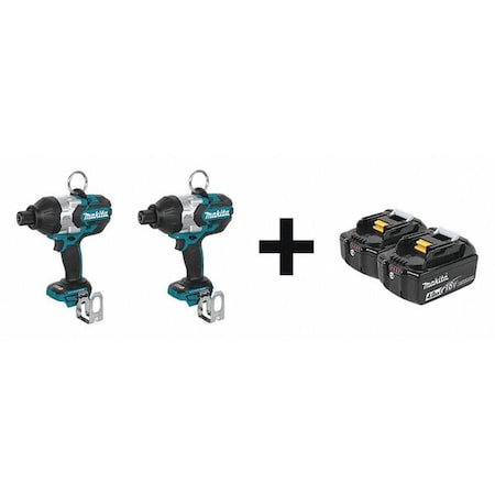 Makita 18V LXT 7/16" Cordless Impact Wrench Kit XWT09Z - XWT09Z +BL1840B-2