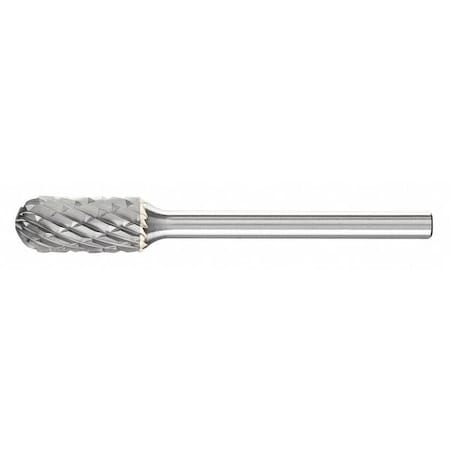 Pferd Carbide Bur - Cylind. (Radius End), SGL Cut - 1/4" x 1/2" x 1/8" Shank - SC-51 23201