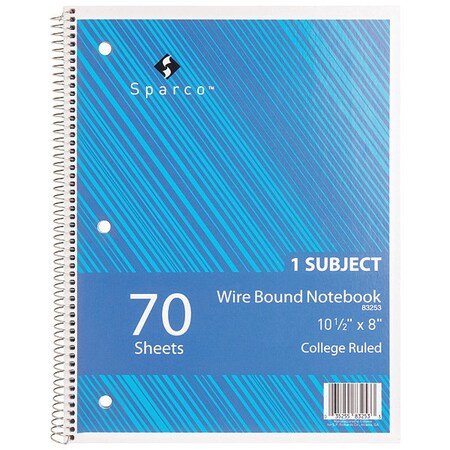 Sparco Sparco Wirebound College Ruled Notebooks SPR83253