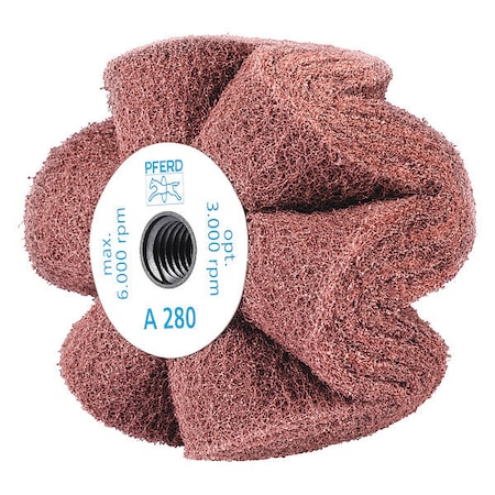 Pferd 4" x 2" POLINOX Non-Woven Finishing Drum - 5/8-11 Thread, PNG, A/O 280 Grit 43026