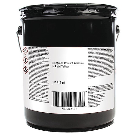 3M Contact Cement, 5 Series, Light Yellow, 5 gal, Pail 5 ADH