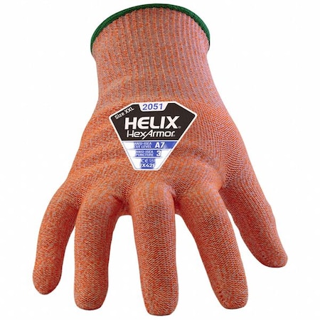 Hexarmor Knit Gloves, Cut Level A7 , Uncoated , Uncoated , 3XL 1 PR 2051-XXXL (12)
